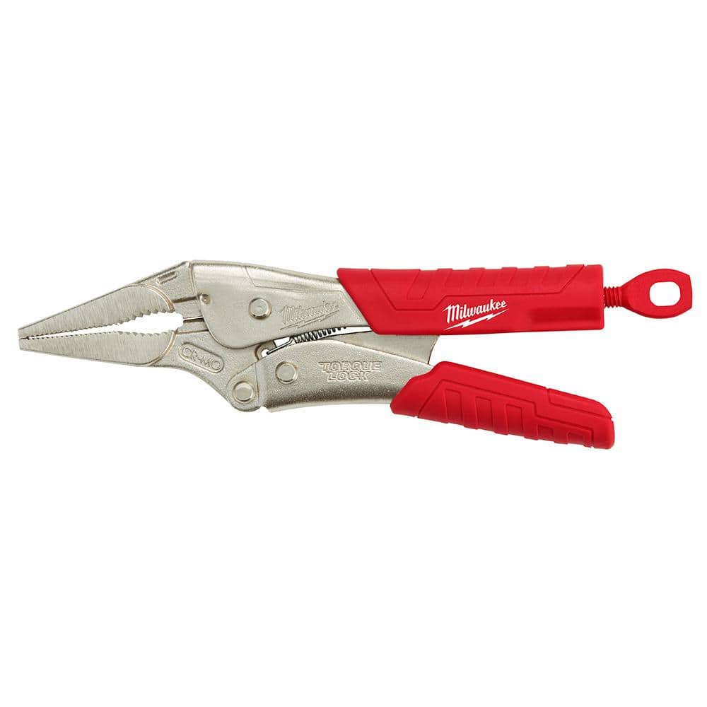 Milwaukee 9 in. Torque Lock Long Needle Nose Locking Pliers with Durable  Grip 48-22-3409 - The Home Depot