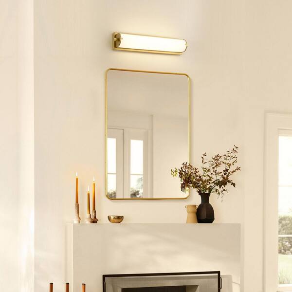 Rennnsan Fynr Modern 1-Light 20.5 in. Brushed Gold Linear LED Wall