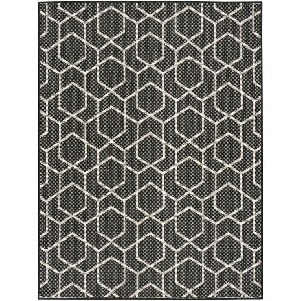 Horizon Black 4 ft. x 6 ft. Indoor/Outdoor All-Over Design Contemporary Area Rug price history on PriceWatchPro
