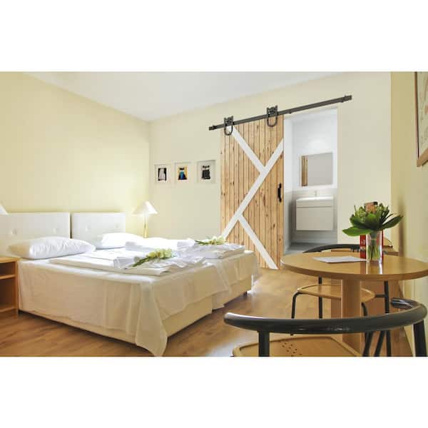 7 in. Black Barn Door Hardware Clover Pull Handle 7 in. Black Barn Door Hardware Clover Pull Handle
