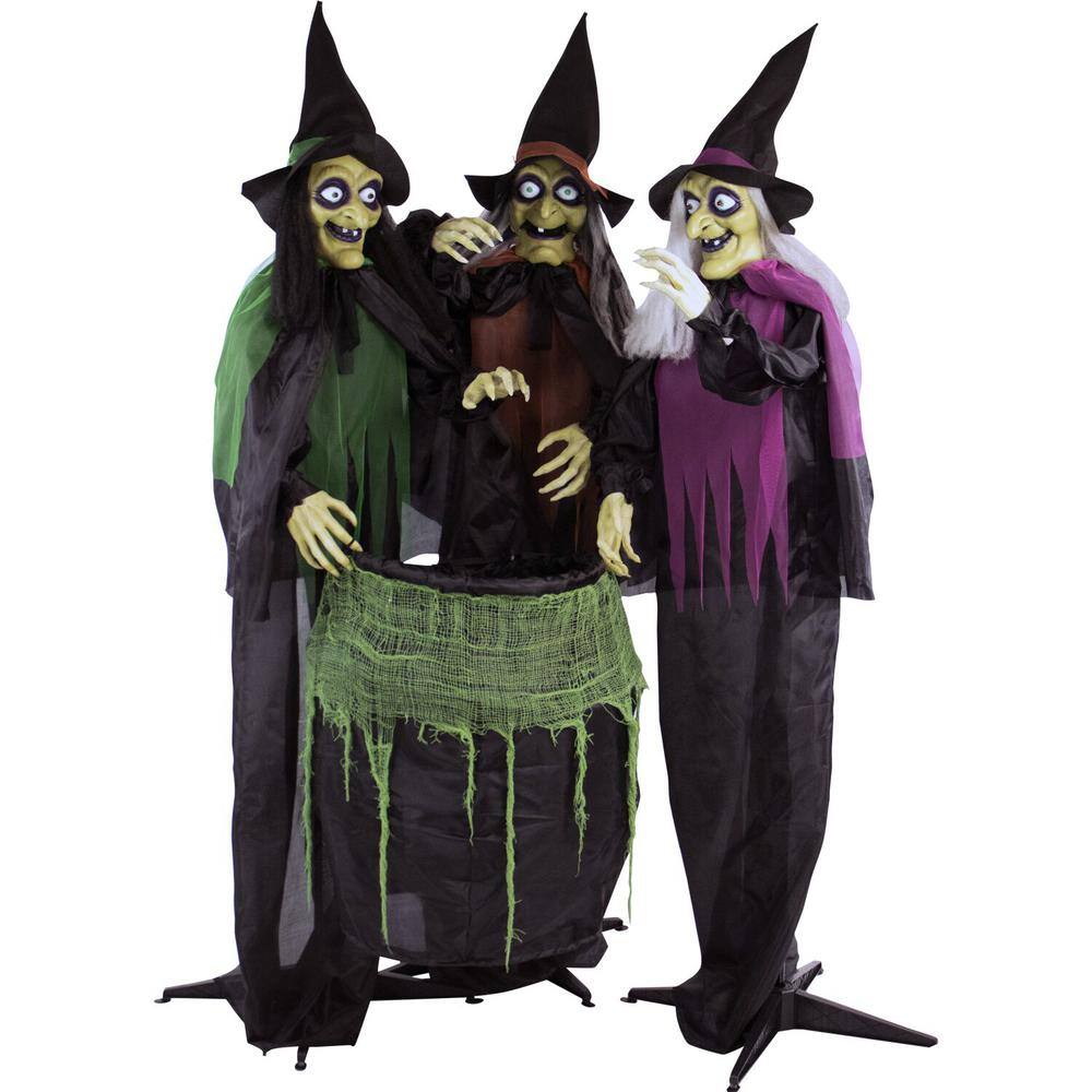 67 in. Touch Activated Animatronic Witches, Lightup Eyes, Poseable, BatteryOperated Best Deals