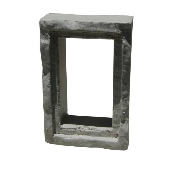Superior Building Supplies 3 ½ in. x 5 ¾ in. x 1 ¾ in. Faux Stone Outlet Cover in Gray Rock