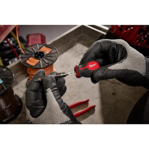 Milwaukee 11-in-1 & 13-in-1 Screwdriver Set - Multi-Tip With Cushion Grip & Square Drive Bits (2-Piece Kit)