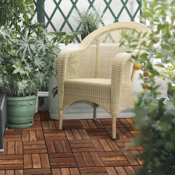 Siavonce 12 in. x 12 in. Square Acacia Wood Interlocking Siavonce 12 in. x 12 in. Square Acacia Wood Interlocking