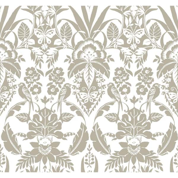 York Wallcoverings Botanical Damask Taupe Spray and Stick Roll (Covers 60.75 sq. ft.)