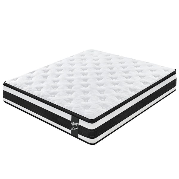 Queen Size Hybrid Mattress Medium 12 in. Individual Pocket Spring Memory Foam Mattress Queen, CertiPUR-US and OEKO-TEX