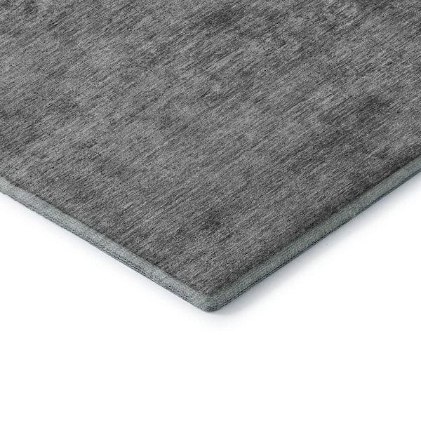 Mayfield Premium Machine Washable Abstract AMF1359 Gray 3 ft. x 4 ft. Area Rug