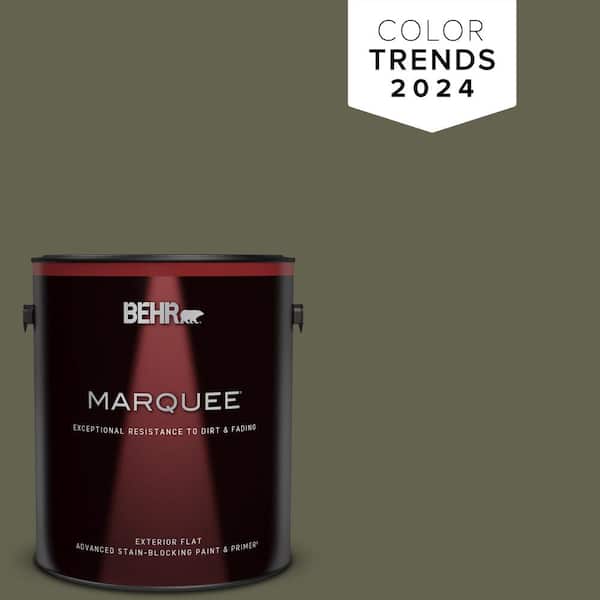 BEHR MARQUEE 1 gal. #N350-7A Mountain Olive Flat Exterior Paint & Primer