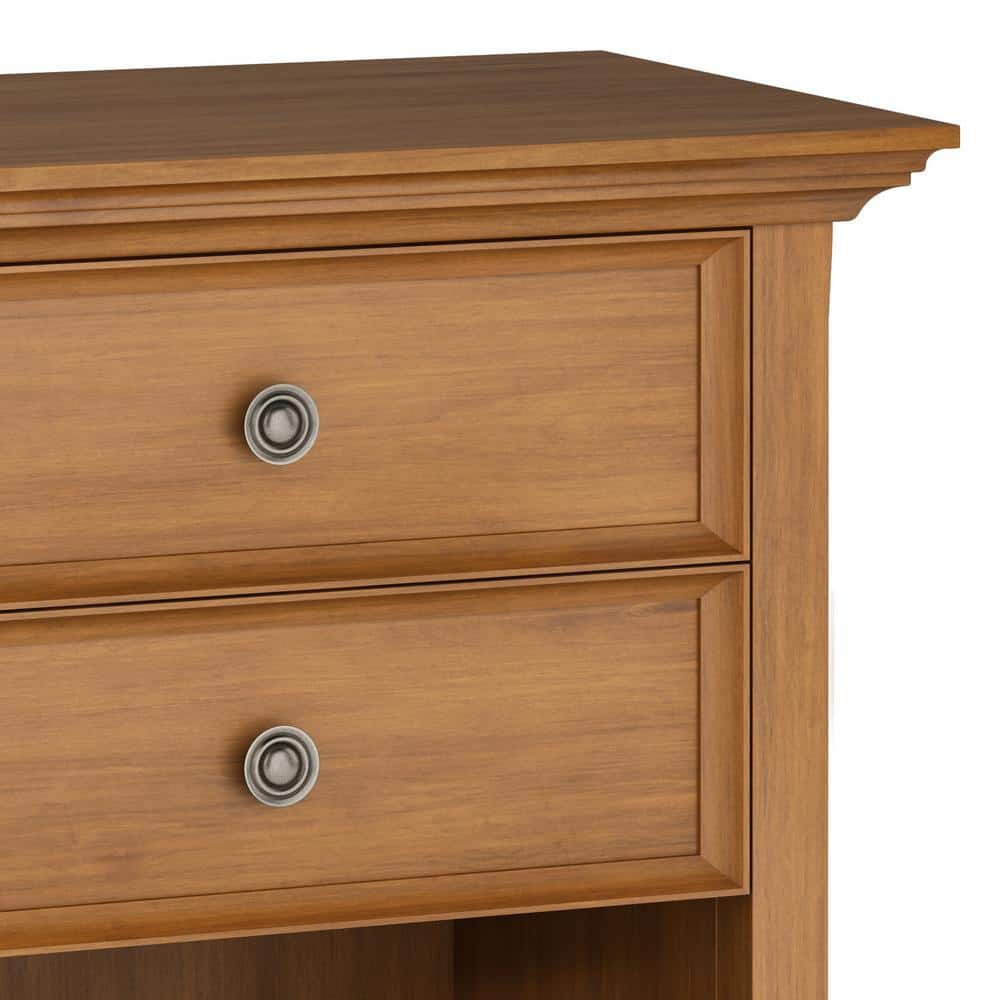 Amherst Light Golden Brown Solid Wood 2-Drawer Nightstand