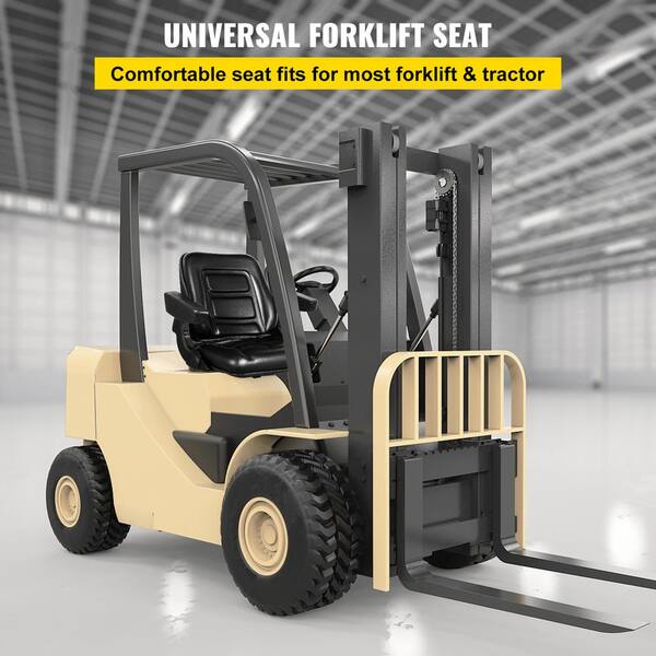 VEVOR Universal Forklift Seat with 3 Stage Weight Adjustment ，Forklift Seat  Vinyl Compatible with Toyota, Clark, Cat, Hyster, and Ysle