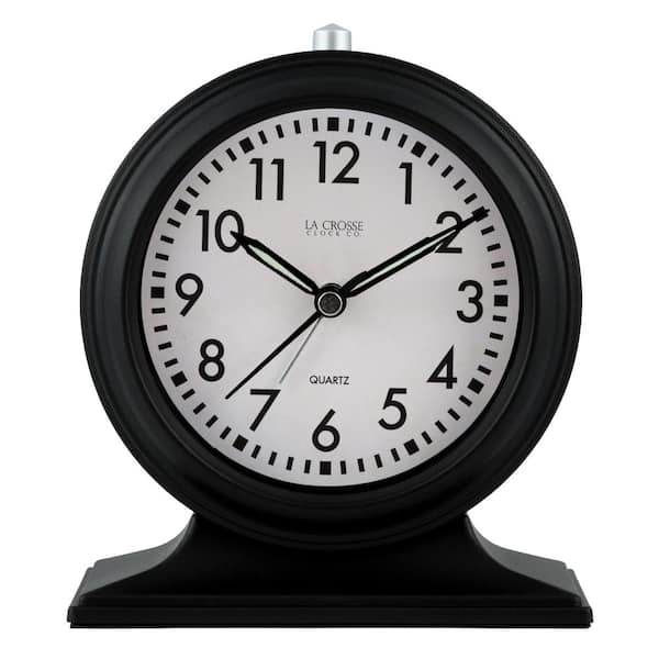 Black Mantel Quartz Alarm Clock 617, Black Alarm Clock