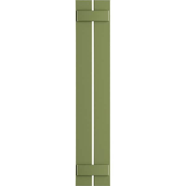 Ekena Millwork 11-1/4 in. x 68 in. True Fit PVC 2-Board Spaced Board and Batten Shutters Pair in Moss Green