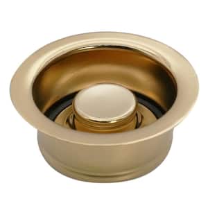 4-1/4 in. 3-Bolt Mount Waste Disposal Flange and Stopper in Polished Brass