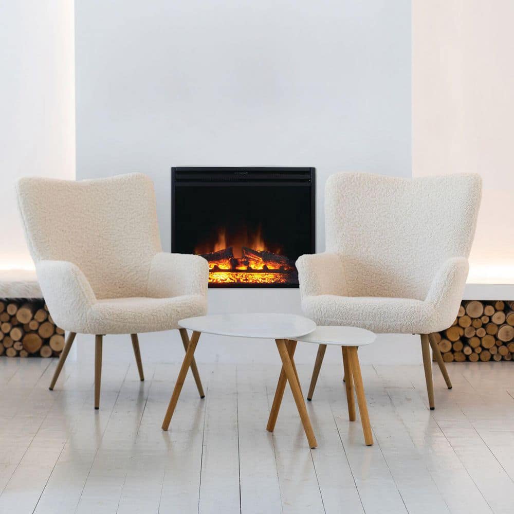 Cambridge 23-Inch Black Freestanding Electric Fireplace Heater