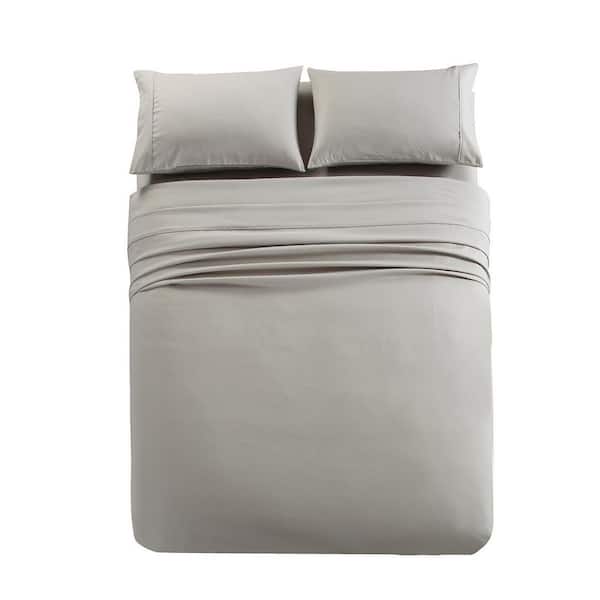 JML 3-Piece Gray Twin Microfiber Bed Sheet Set