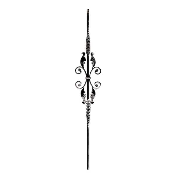 arteferro 44 in. x 9/16 in. Smooth Round Bar Dual Stamped Stair Baluster