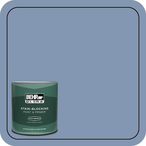 BEHR ULTRA 1 qt. #S530-4 Jet Set Extra Durable Semi-Gloss Enamel Interior Paint & Primer