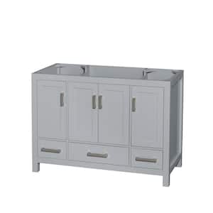 Sheffield 47 in. W x 21.5 in. D x 34.25 in. H Single Bath Vanity Cabinet without Top in Gray