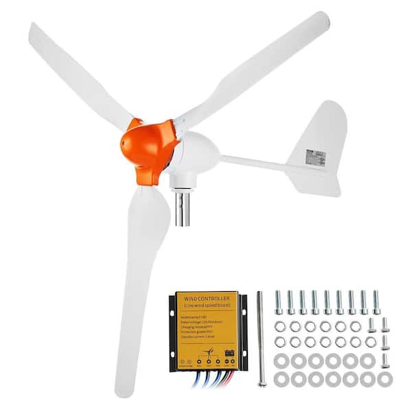 800-Watt Wind Turbine Generator 12-Volt 3-Blade Wind Power Generator with MPPT Controller, Adjustable Direction for Home