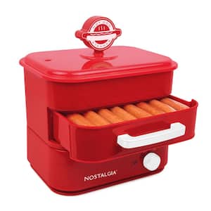Retro Red Hot Dog Steamer and Bun Warmer