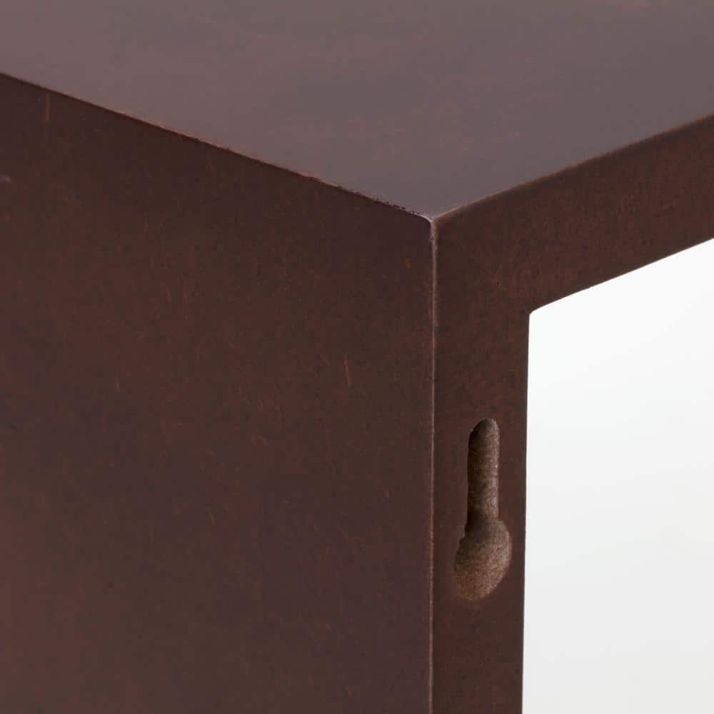 Modern Java Cubbi Floating Wall Shelves in Rich Brown MDF