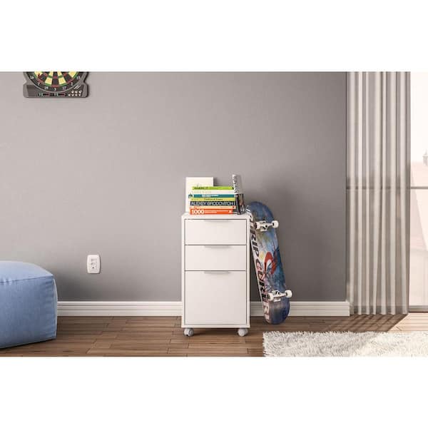 Fresno White Cabinet With 3 Drawer