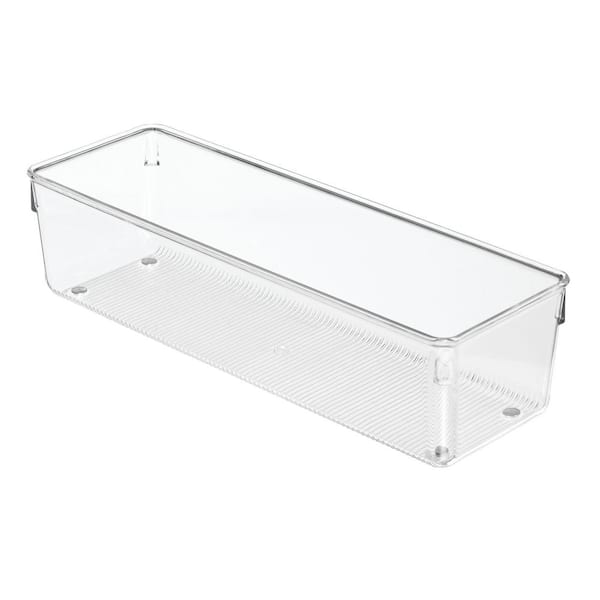 iDesign 4 in. W. x 12 in. x 3 in. Clear Plastic Deep Drawer Organizer