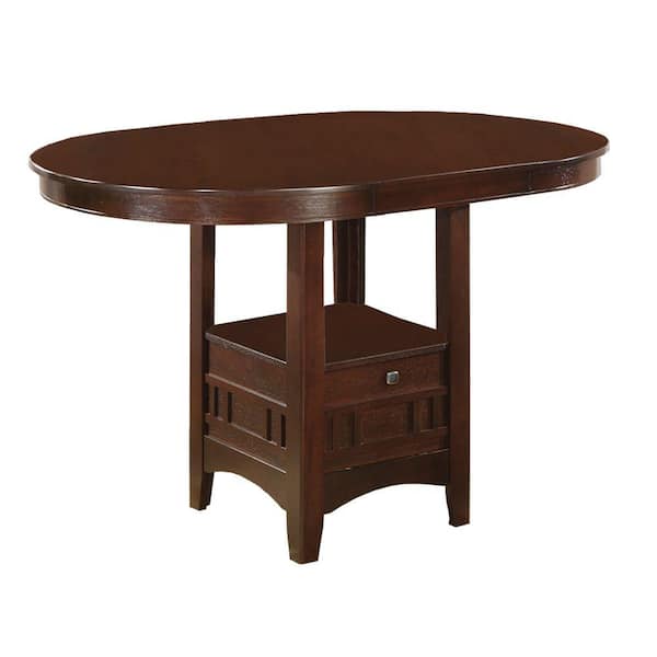 Benjara Brown Counter Height Dining Table