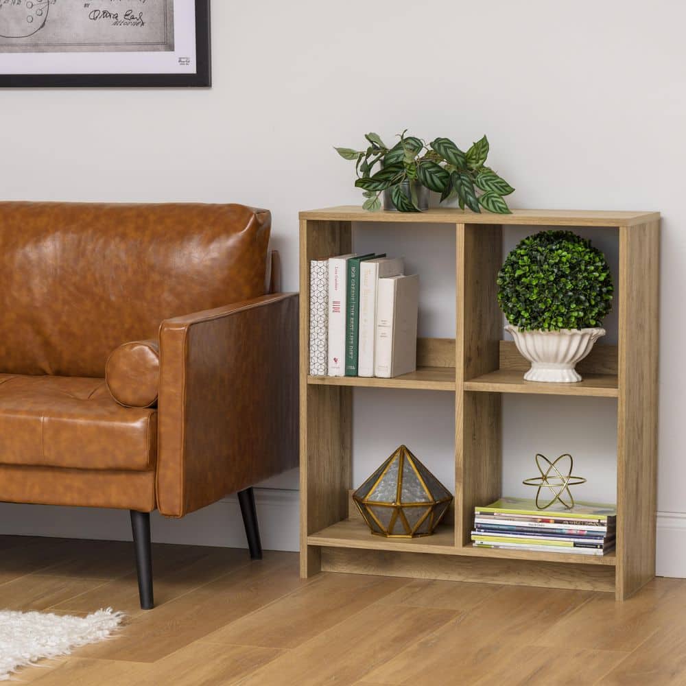 Ash Brown Adjustable 4-Cube Heavy Duty Organizer Shelf