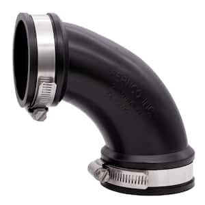 2 in. x 2 in. PVC DWV 90-Degree Mechanical Flexible Elbow