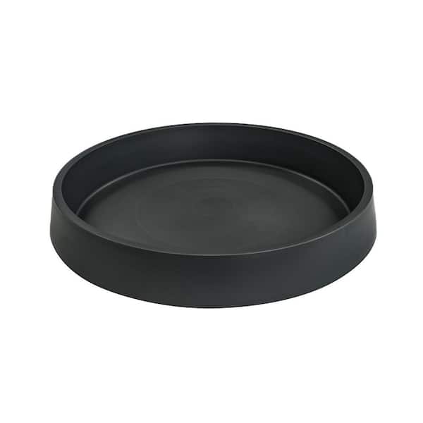 Plant Saucer Tray for Ceramic Plastic Pots, 12 in. Plant Saucers for Indoors, Pot Saucers Trays for Pots Base-Black