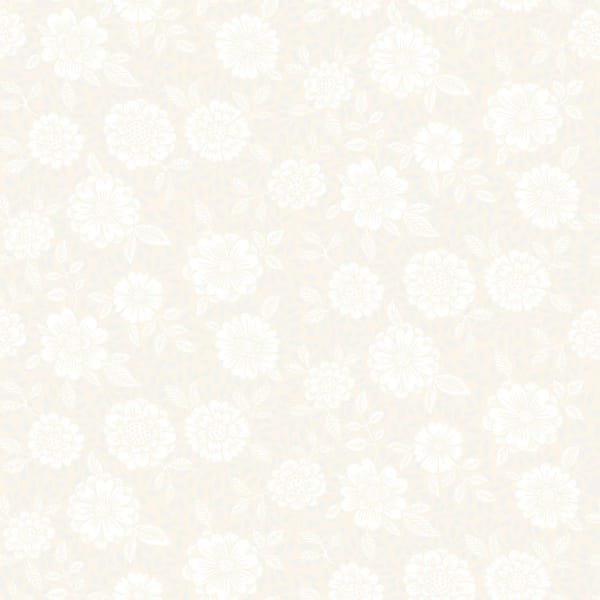 A-Street Prints Lizette Off-White Charming Floral Paper Matte Non-Pasted Wallpaper Roll