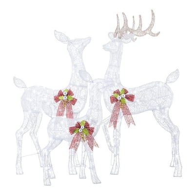 Outdoor Decorations, Outdoor Lighted Deer Family
