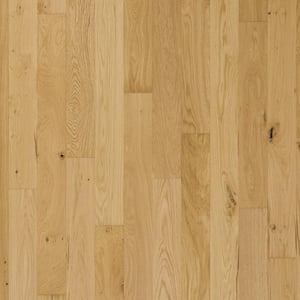 Patton Avenue Winter Wheat Oak 0.5 in. T x 5 in. W Wirebrushed Engineered Hardwood Flooring (29.54 sq. ft./case)