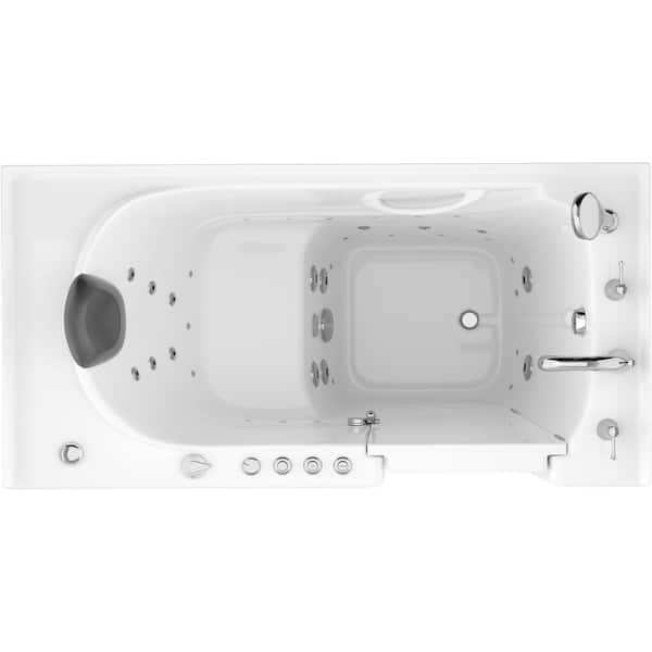 Safe Premier 59 in. Right Drain Walk-in Air Bathtub in White Safe Premier 59 in. Right Drain Walk-in Air Bathtub in White