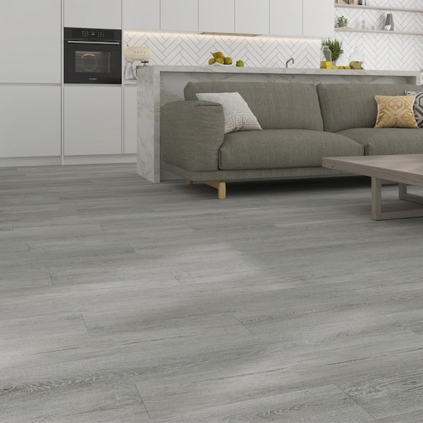 Lucida USA (Sample) MaxCore Pro Greywolk Gray Wood Look 20-mil Waterproof Interlocking Luxury Vinyl Plank