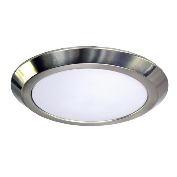 HomeSelects 12 in. Brushed Nickel Recessed LED Trim with 80CRI, 3000K