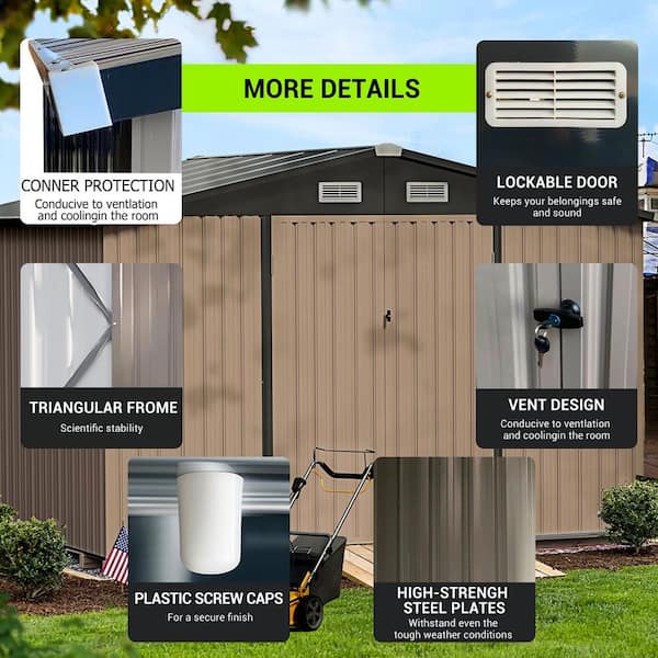 Have a question about Sizzim Outdoor 10 ft. W x 8 ft. D Tool Shed