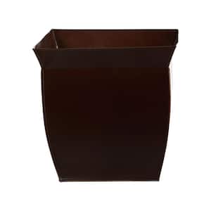 11.75 in. Bronze Metal Fluted Square Planter