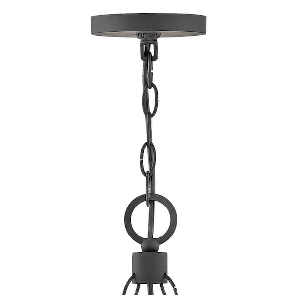 HINKLEY - Sawyer Large 9-Light Aged Zinc Outdoor Hanging Chandelier