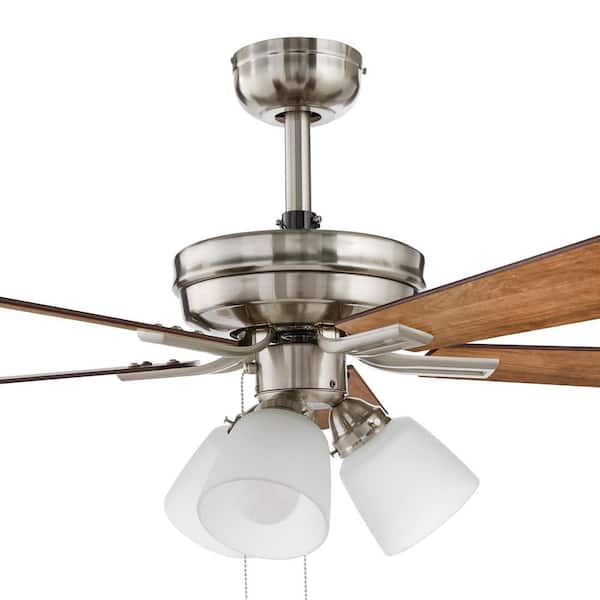Hampton Bay 44" Ceiling Fan Sinclair LED Universal Fan Light Kit MISSING BLADES 