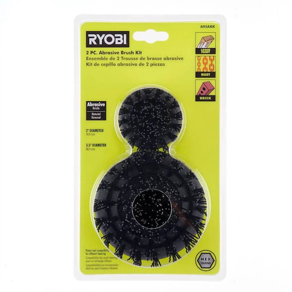 RYOBI Hard Bristle Brush Cleaning Kit (2-Piece) A95HBK1 – Garland