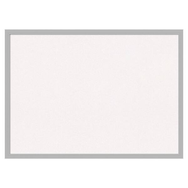 Amanti Art Hera Chrome White Corkboard 29 in. x 21 in. Bulletin Board