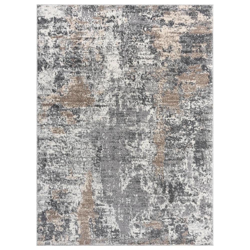 luxe weavers modern abstract gray 9x12 area rug living room carpet