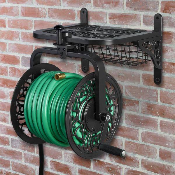 Black Rotating hose reel Navigator 714-C - The Home Depot