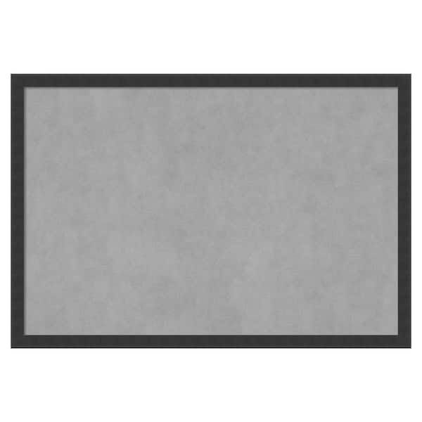 Amanti Art Mezzanotte Black 38 in. x 26 in. Framed Magnetic Board