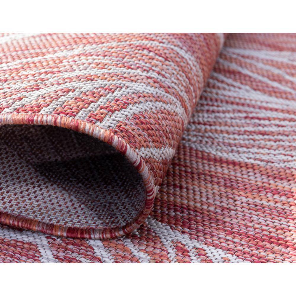 Rustic Red Abstract 9' x 12' Synthetic Outdoor Rug