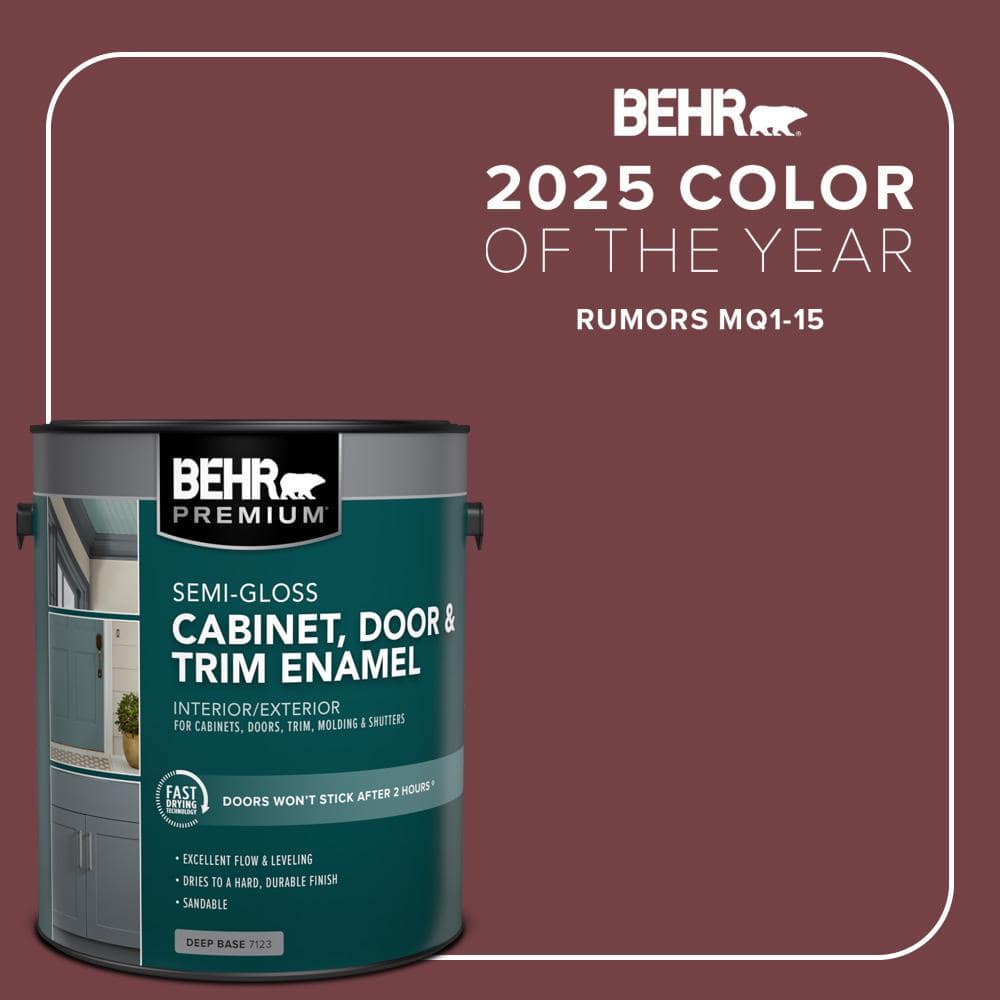 1 gal. #MQ1-15 Rumors Semi-Gloss Enamel Interior/Exterior Cabinet, Door & T