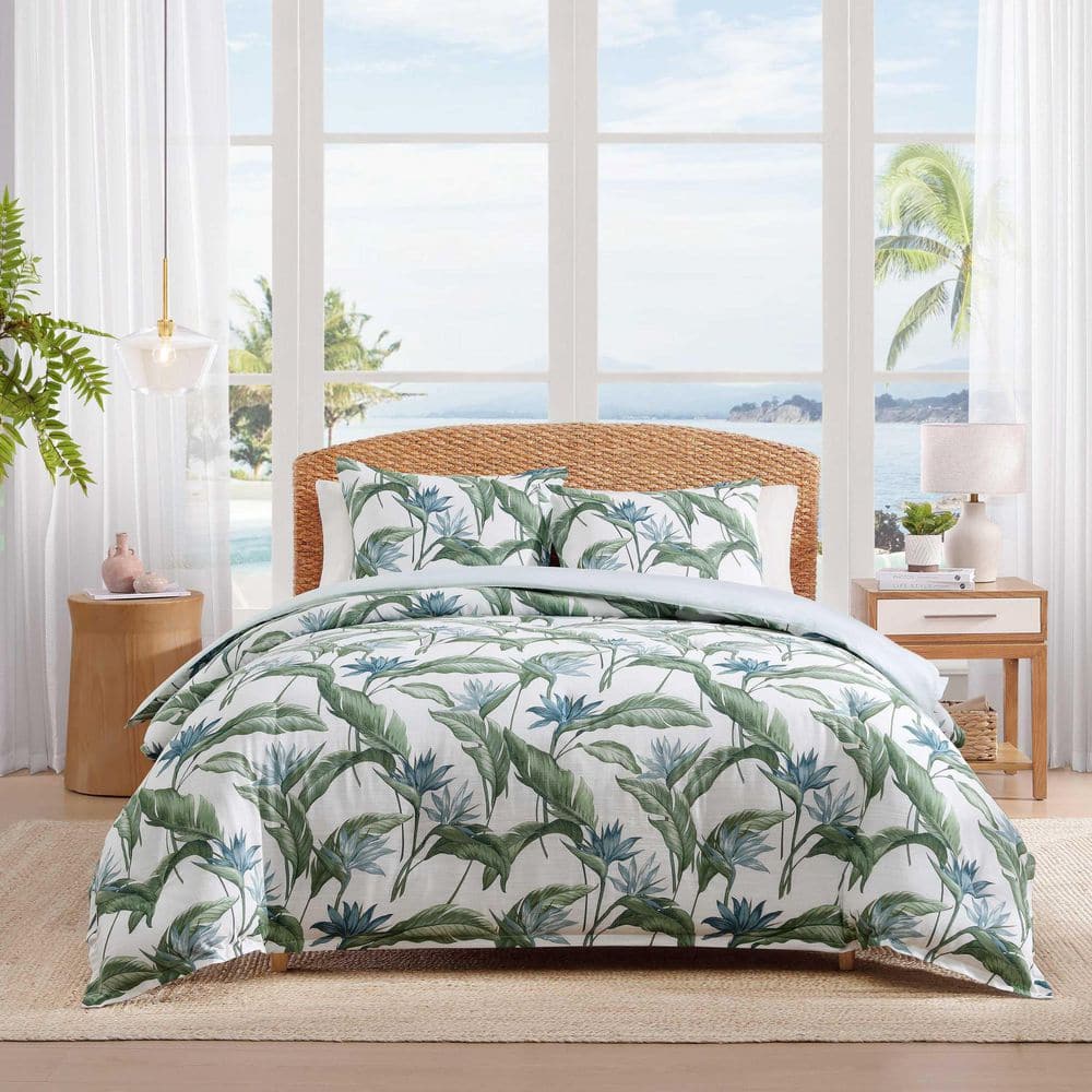Birds Of Paradise 3-Piece Light Blue Cotton Full/Queen Comforter Set price history on PriceWatchPro
