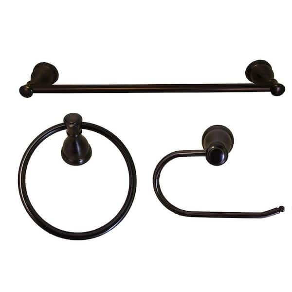 Castilla Collection 3-Piece Bathroom Hardware Kit in Oil-Rubbed Bronze